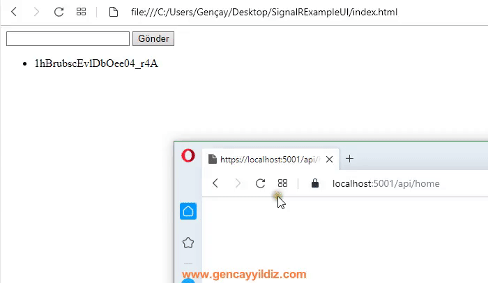 Asp.NET Core – SignalR Serisi #7 - SignalR Server IHubContext Interface'i İle Hub Dışı İleti Gönderme
